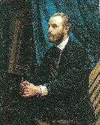 Michael Ancher viggo johansen i sit atelier oil painting